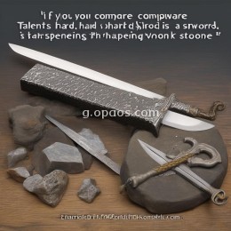 如果把才华比作剑，那么勤奋就是磨刀石。